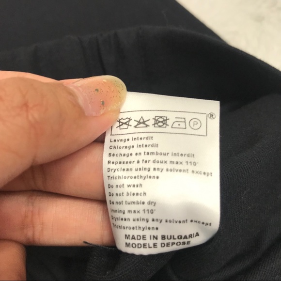 Maje Black Dark Blue Wool Pleated Belted Pants - Picture 4 of 6